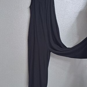 Cropped Black Wide Leg Jumpsuit   Size M